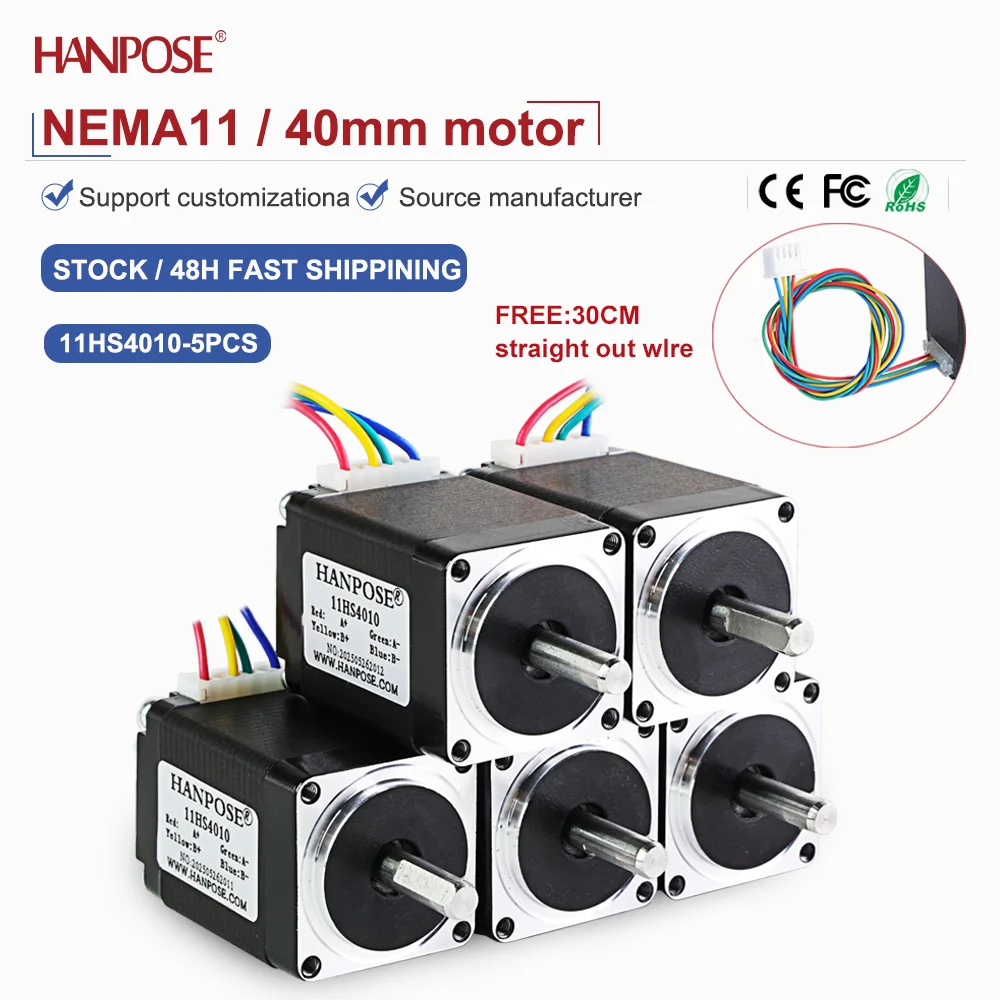 

NEMA11 11HS4010 Miniature Stepper Motor 0.12N. m 0.8A 3D Printing Accessories Motor Manufacturer Direct Sales in Stock