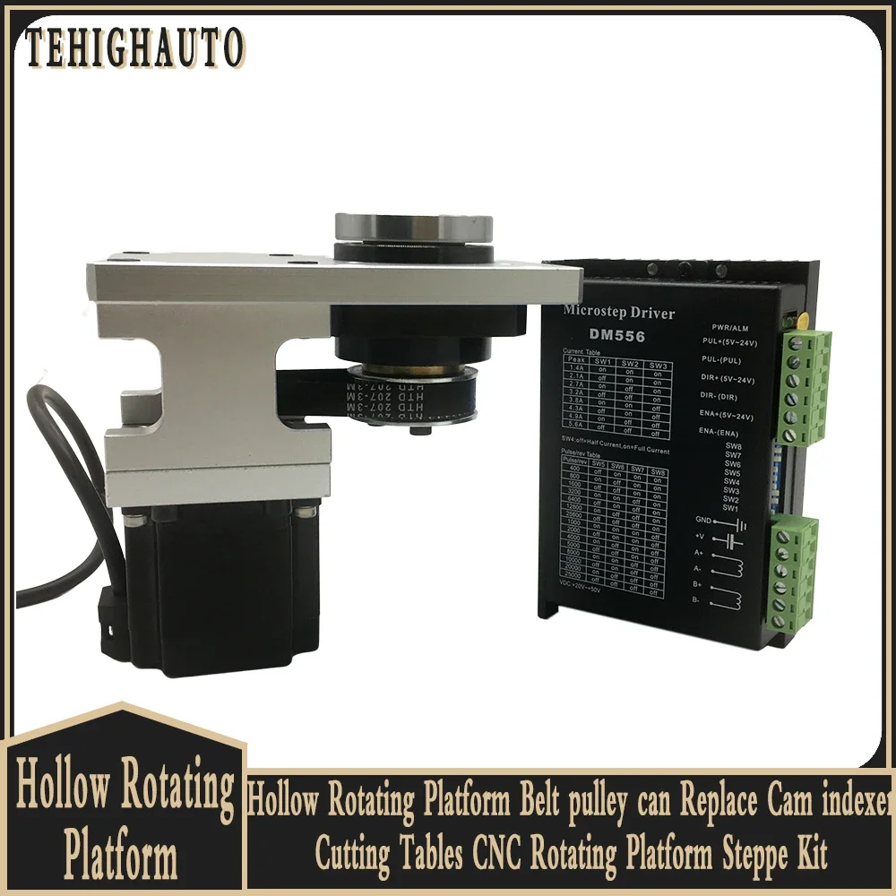 Plataforma Rotativa Cam Indexer Mesas de Corte Banco de Teste Rotativo Kit de Servo Motor Deslizante Carga 5kg Eixos Eixos