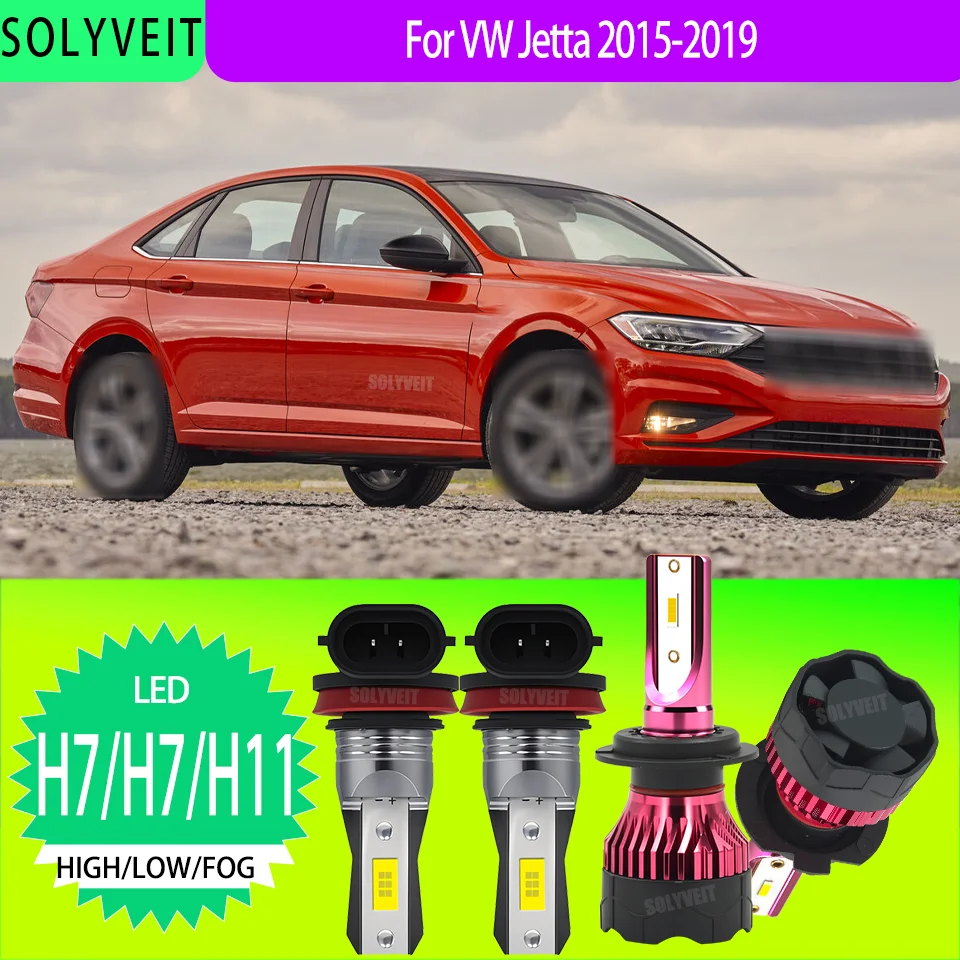 

360 Degree Adjustable LED Headlight HI-LO Foglight Bulbs H7 477 H11/H8 Universal Fit Auto For VW Jetta 2015 2016 2017 2018 2019