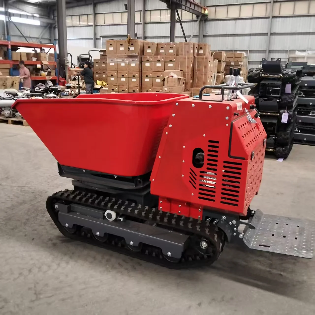 High Quality Euro 5 CE EPA Dumper Truck 1200kg Multifunctional Hydraulic Dumper Truck Mini Crawler Dumper Truck For Construction