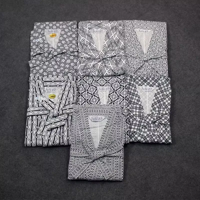 Women Men Japanese Customized Nightgown Pure Cotton Bathrobe Sweat Steaming Clothing Gauze Long Soft Double-layer