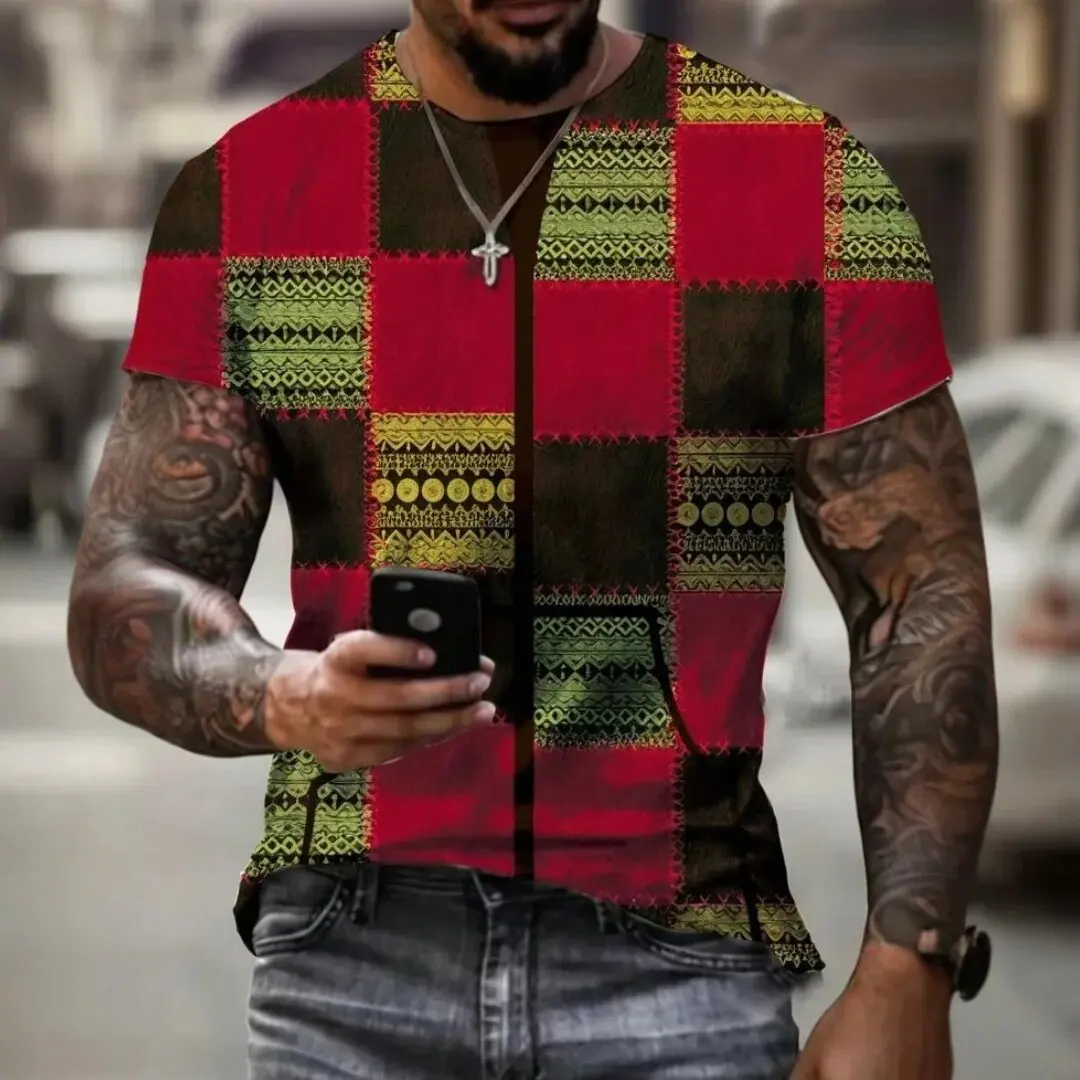 

Летняя модная мужская футболка с принтом, спортивная повседневная уличная мода с короткими рукавами в стиле ретро Harajuku, топ с короткими рукавами больших размеров