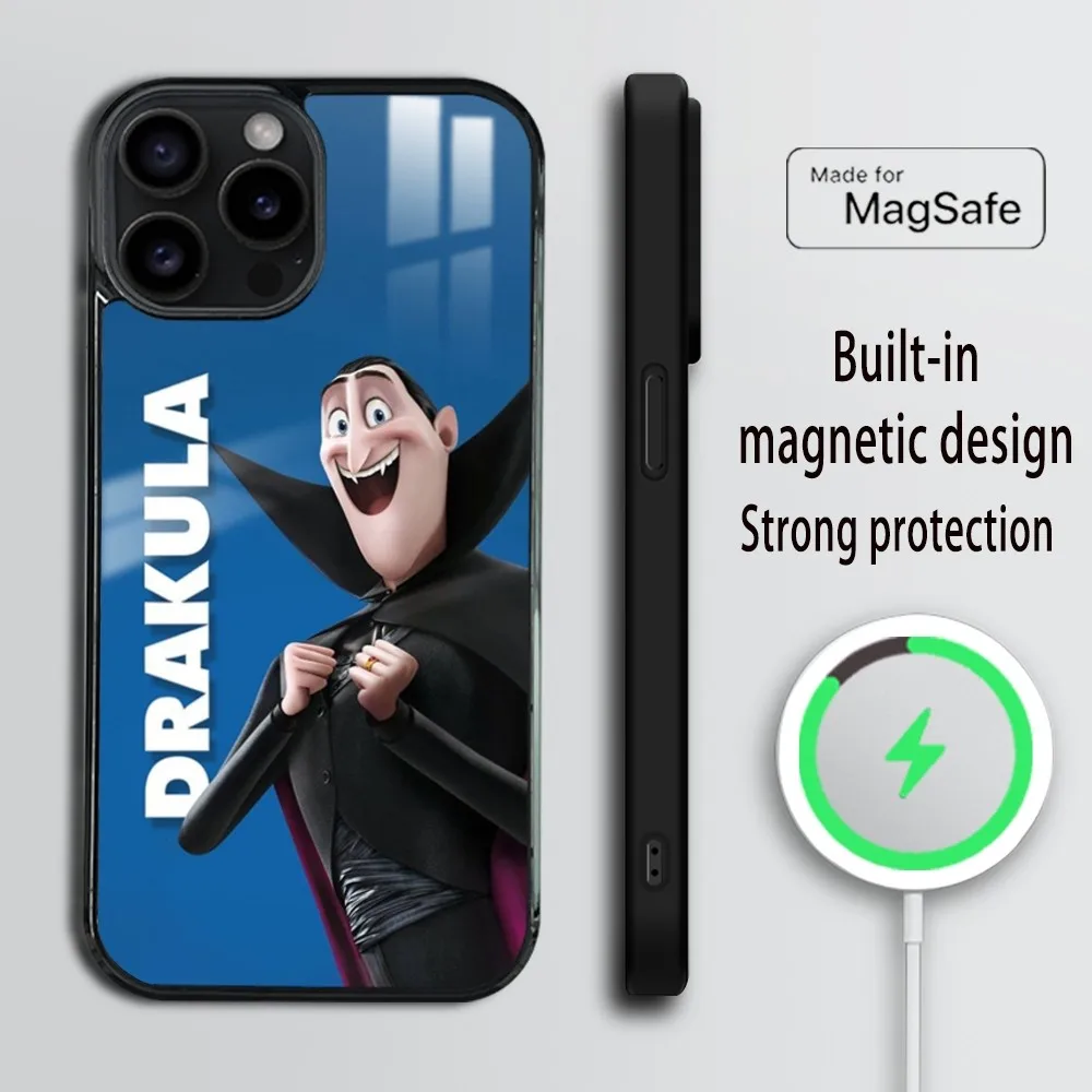 Cartoon H-Hotel T-Transylvania Phone Case For iPhone 16 15 14 13 12 11 Pro Max Plus Mini Magsafe Mirror Wireless Magnetic Cover