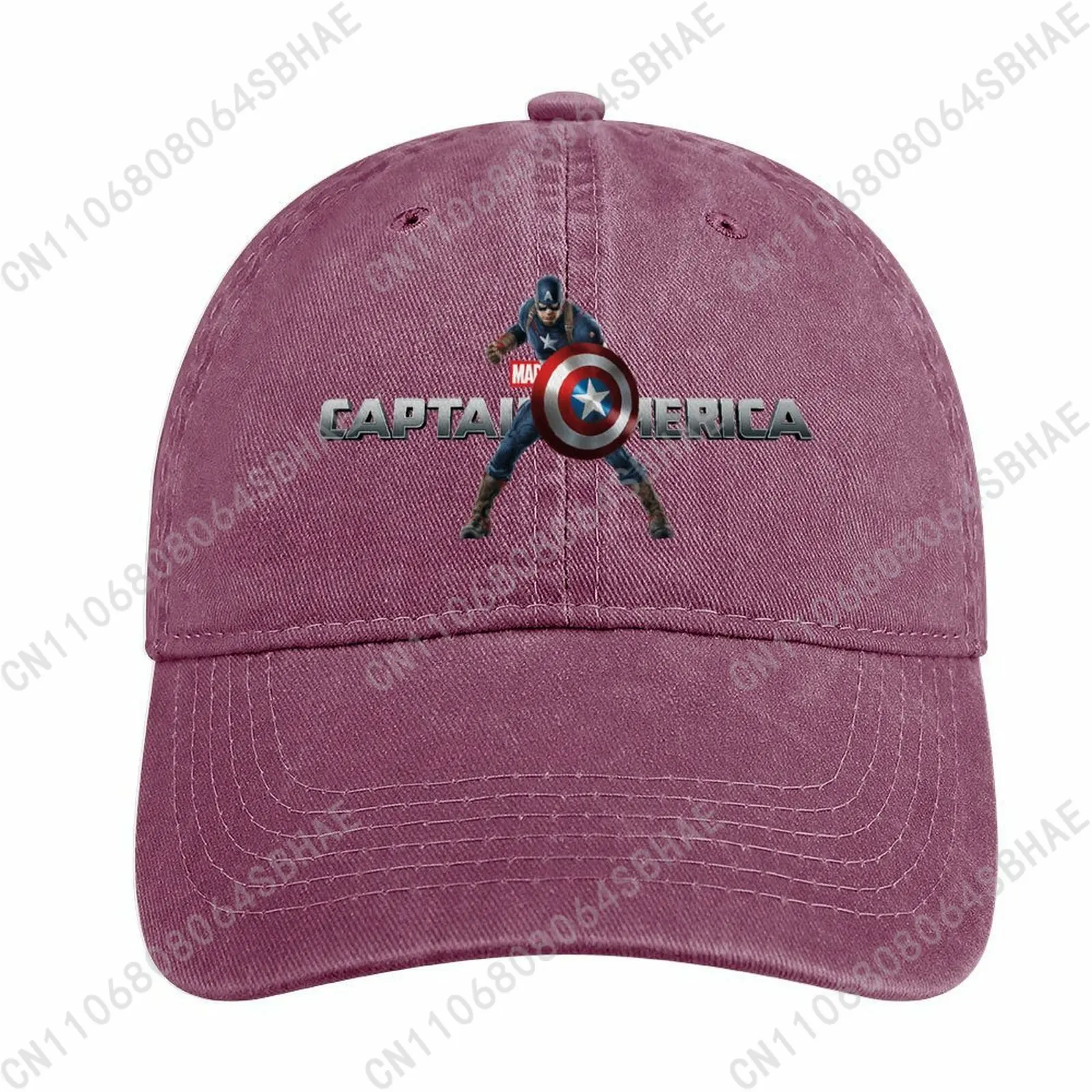 

Marvel Captain America Washed Cotton Baseball Cap Vintage Dad Hat Men Women Retro Adjustable Denim Cap Streetwear Cosplay