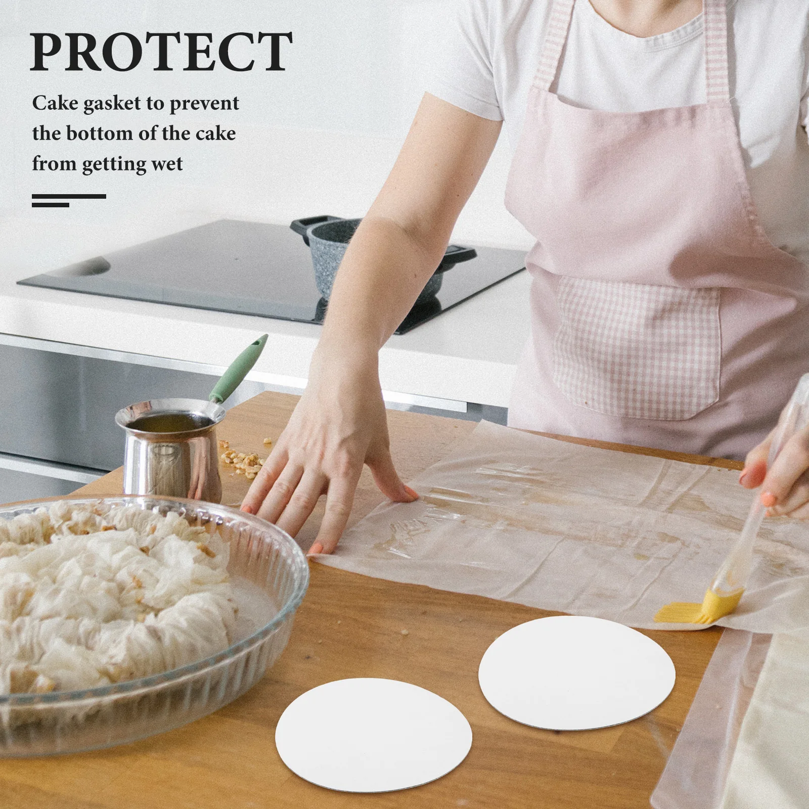 

20Pcs Cake Boards Paper Display Disposable Cake Bottom Rounds Ideal for Birthday Wedding Dessert Display Party Tray