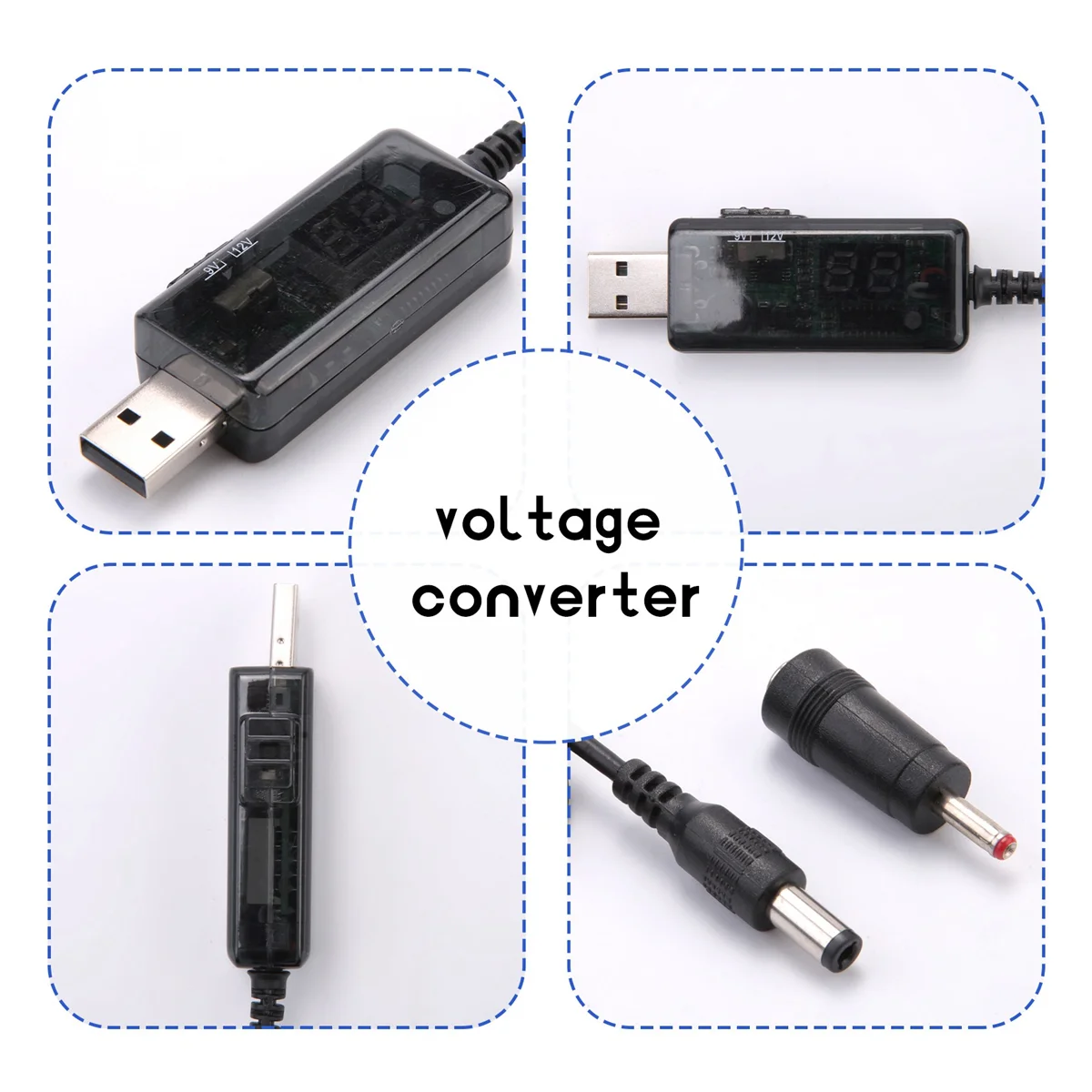 

2 шт., 5 В постоянного тока в 9 В постоянного тока, 12 В, USB-кабель повышающего преобразователя напряжения с повышающим напряжением 1 А, линия регулятора мощности HOT