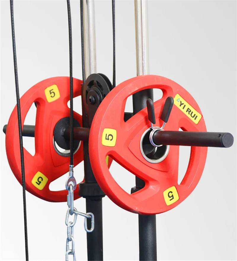Home Wall Mount Cable Station With Adjustable Dual Pulley System Pull Down Crossover Machine Chest Expansion