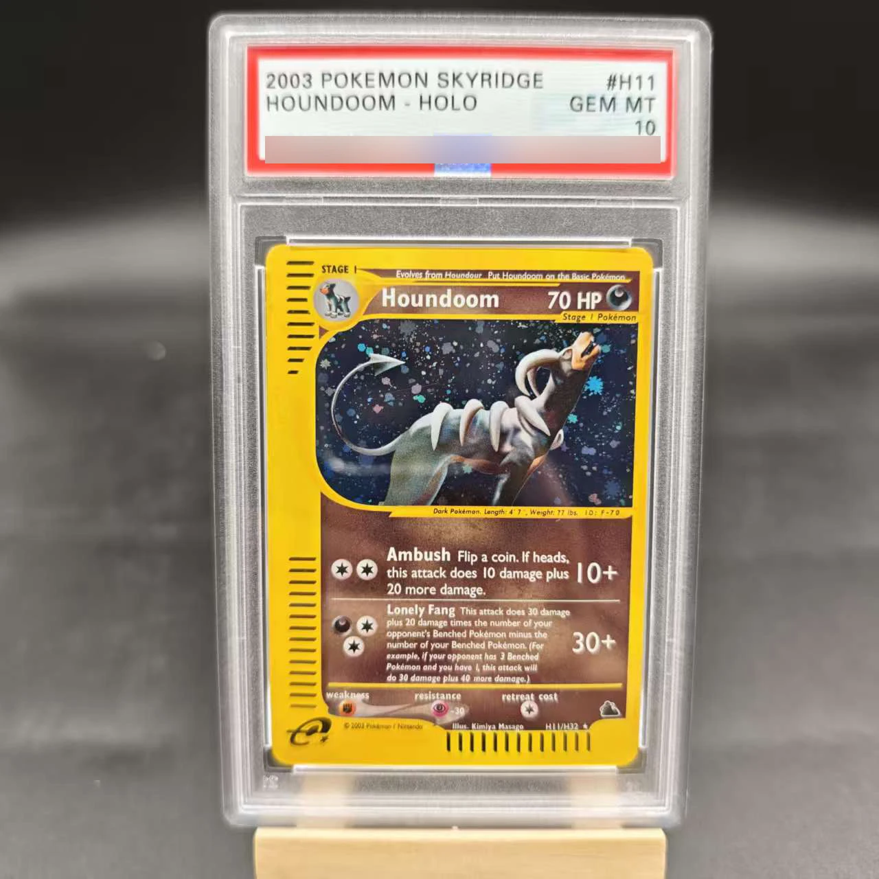 

PTCG Houndoom Charizard Gengar English Rating Card Mewtwo Espeon Mew Diy Copy Version Classic Anime Collection Card Toy