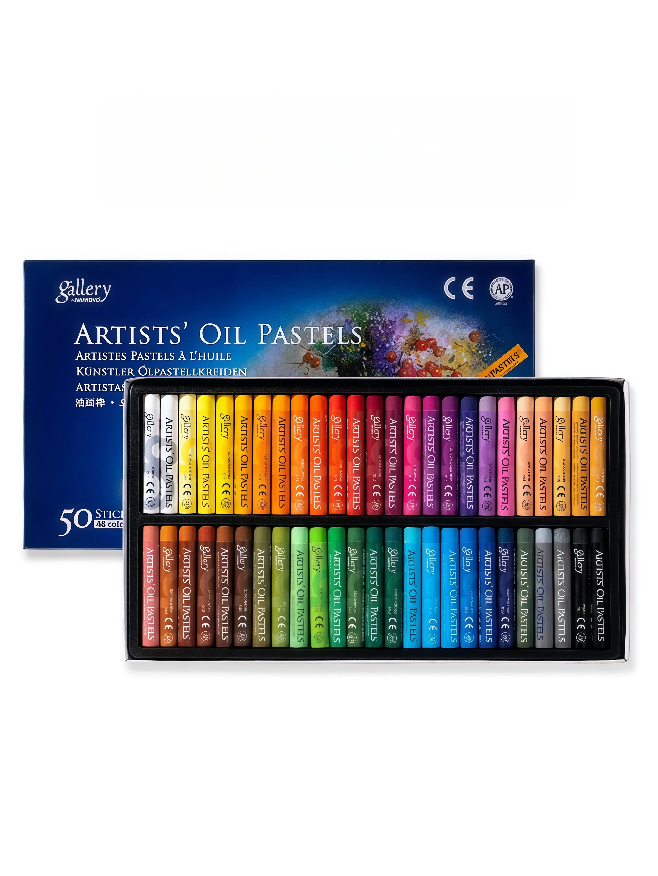 College-Level Economical Oil Pastels Mops-50 25 12-Color Kidsren's Soft Crayons