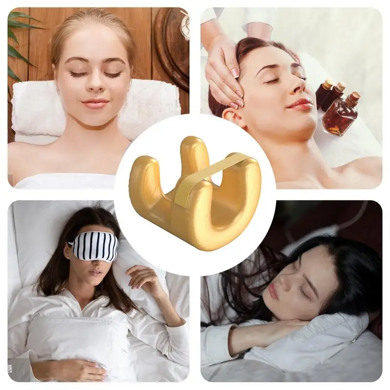 Massage Pillow For Face Up Ergonomic Foam Beauty Pillow Maintaining Soft Breathable Cervical Neck Support Sleeping Pillow For