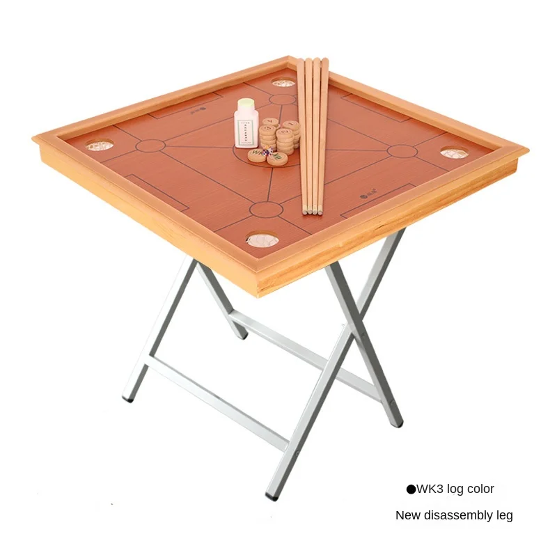 SRChain-Table explorez ecs pliante en bois massif, quatre pôles, table domestique