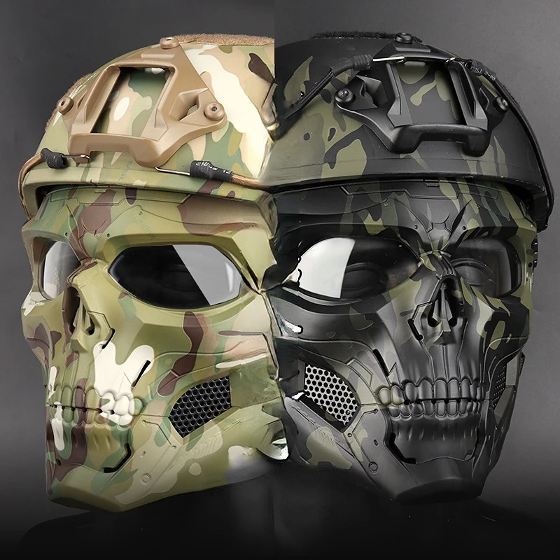 

2023 CS Field Tactical Gear Adapter Tactical Paintball Game Airsoft Skull Skull Protective Mask