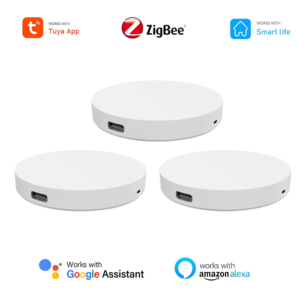 

Tuya Zigbee Gateway Hub Multi-mode Multi-protocol Communication Voice Smart Home Works With Smart Life Via Alexa Google Home