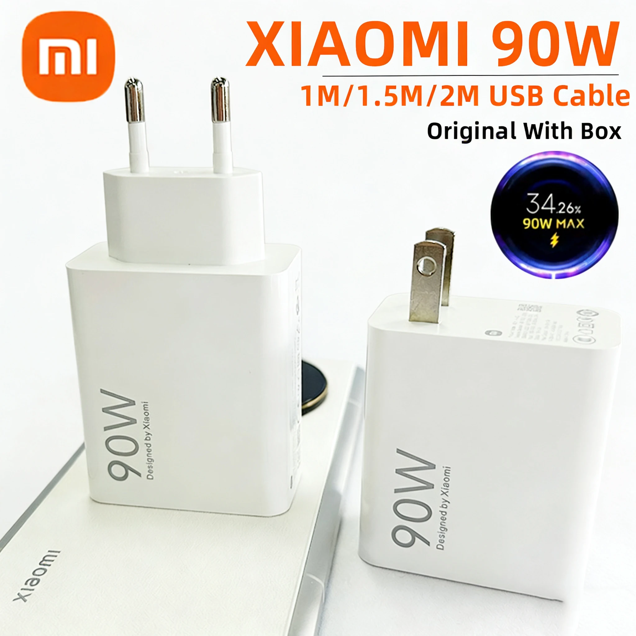Adaptateur de chargeur XIAOMI 90W original MI Hypercharge Turbo Charging Poco F7 F8 X7 X8 MI 15T Pro 15 17 Ultra 14 13 Redmi Note 12