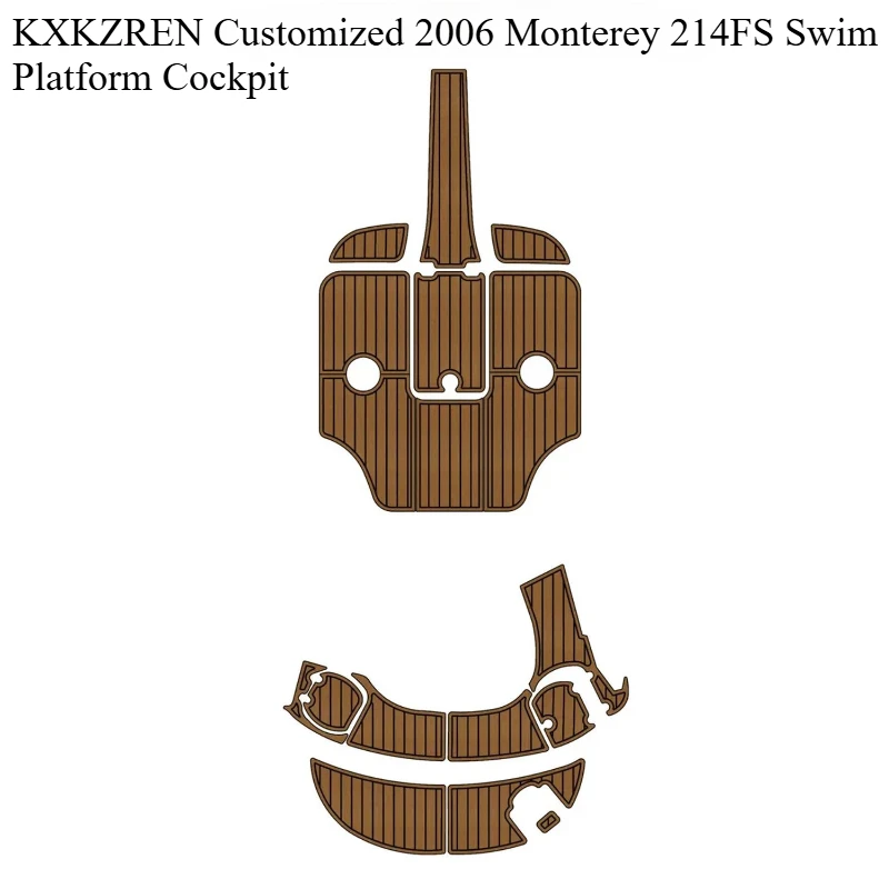 KXKZREN مخصص 2006 Monterey 214FS منصة السباحة قمرة القيادة لليخوت ذاتية اللصق وسادة السيارة إيفا رغوة فو خشب الساج وسادة الأرضيات #1