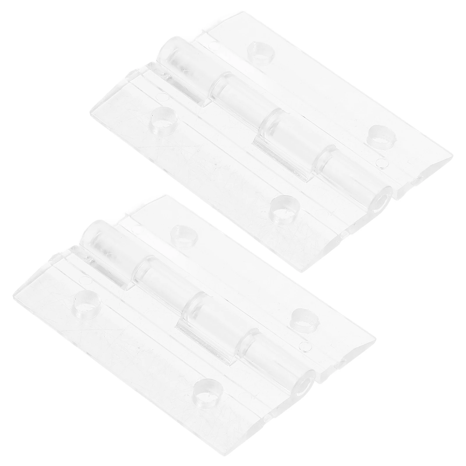 

2 Sets Transparent Acrylic Hinges Folding Suitable Crafts Boxes Furniture Cabinets Aquarium 12mm Screws Nuts Large