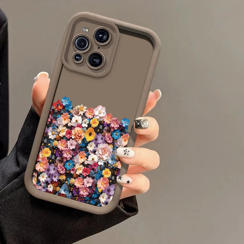 Beautiful Sunflowers Print Phone Case For OPPO Find X3 X5 Pro Soft Silicone Camera Lens Protection Shockproof Bumper Back Cover