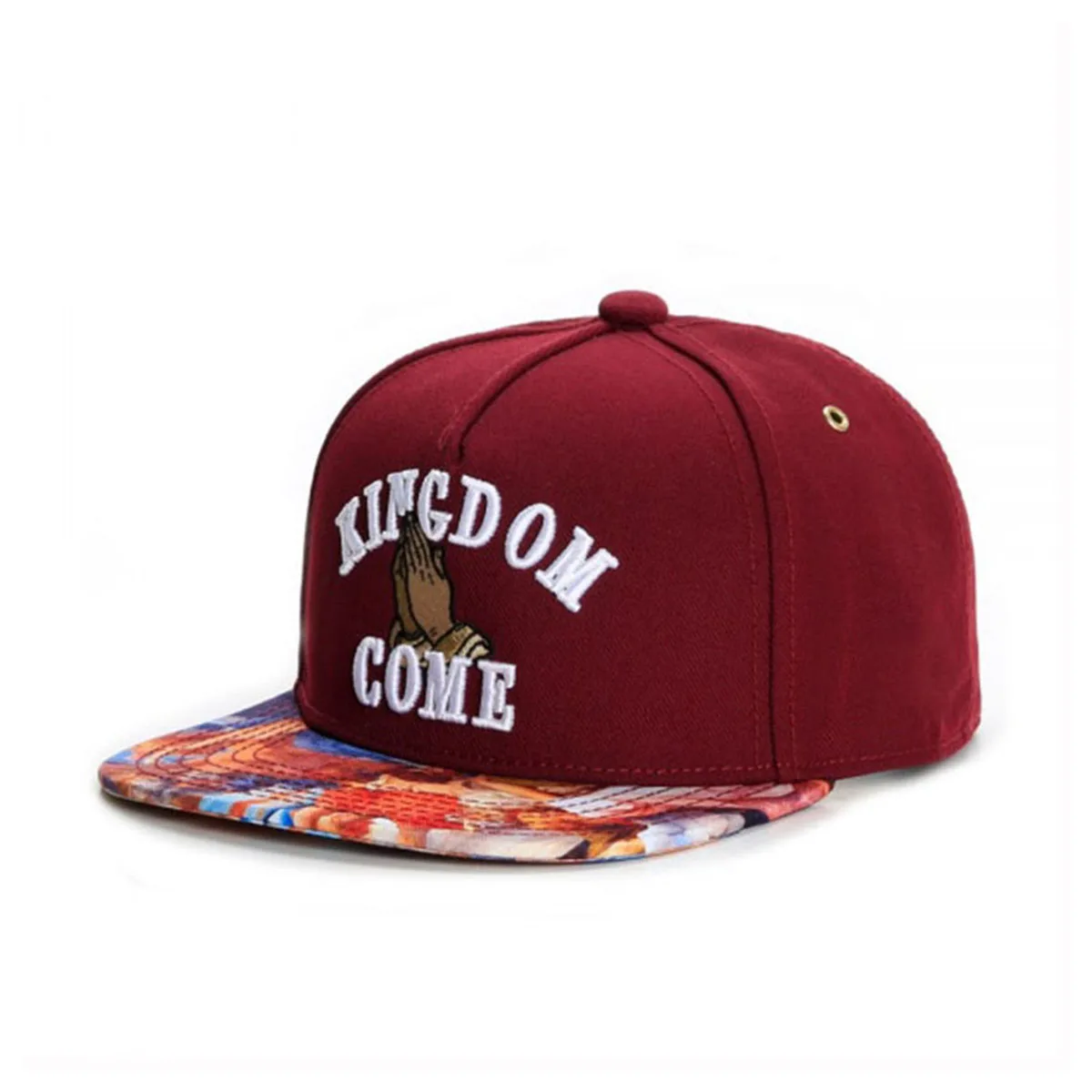 Casquette Snapback KINGDOM COME de la marque Fashio, motif Vin Rouge, pour homme et femme, adulte, été et hiver, décontractée, d'extérieur, casquette de baseball anti-soleil