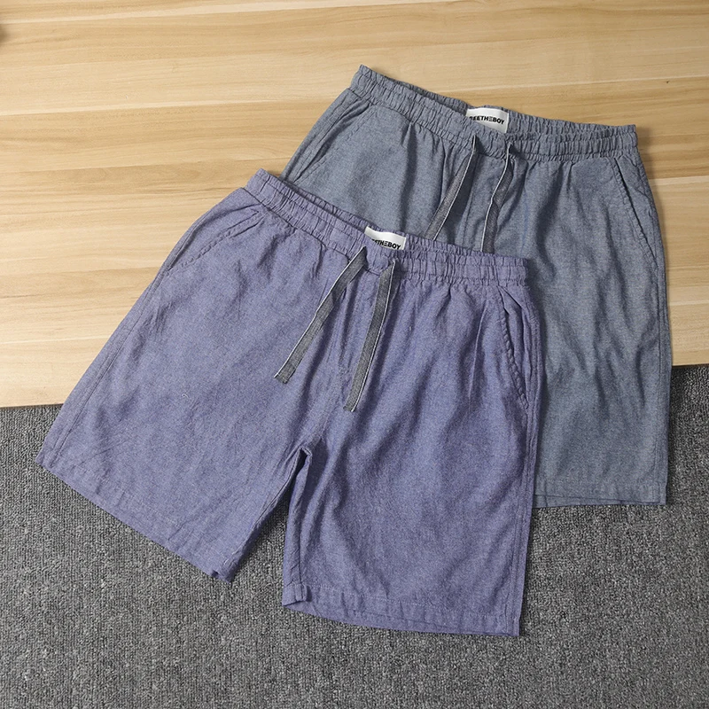 

Lightweight Breathable Pure Cotton Men's orts Summer Faion Urban Casual Straight Leg Youth Daily Wear Color orts