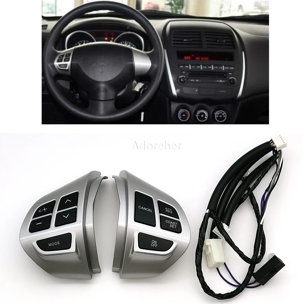 

Compatible for Mitsubishi ASX Outlander 2007- 2012 Left and Right Car Cruise Control Switch Steering Wheel Buttons