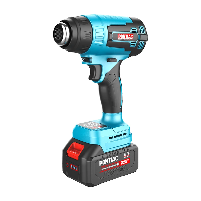 

Rechargeable small industrial film high power portable heat shrinkable film baking gun