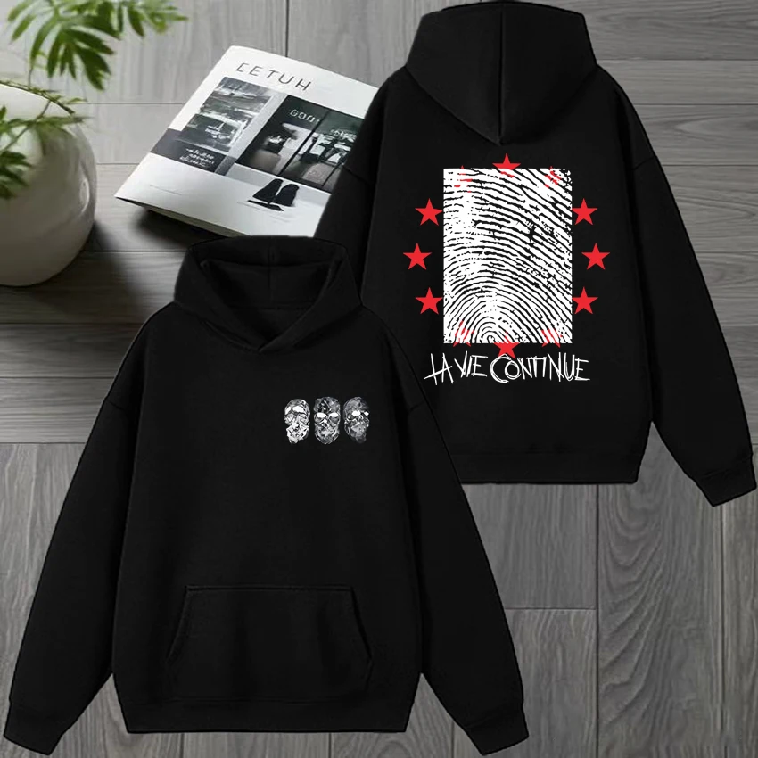 Hot Sale La Vie Continue Maes Tour 2025 Double Sided printed Sweatshirt Men women vintage hip hop Hoodie Unisex Fleece pullover