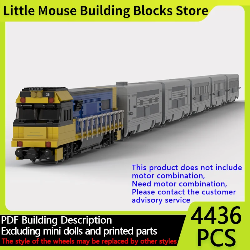 

City Car Model MOC Building Bricks Powered Sightseeing Train Modular Technology Gifts Holiday Assemble Children Toys Suit
