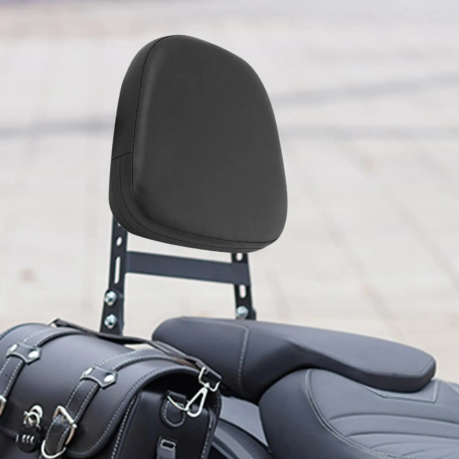 Motorcycle Rear Seat Pillion Pad Detachable Motorcycle Passenger Seat Cushion Motorcycle Rear Sissy Bar Backrest Pad for Harley view 6