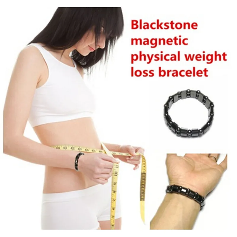 New Weight Loss Round Black Stone Bracelet Health Care Magnetic Therapy Bracelet