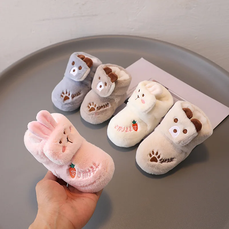 

0-1 Year Old Baby Cotton Shoes For Autumn and Winter Baby Baby Shoes Suede Warm Walking Shoes Soft Soled Front Baby Shoes