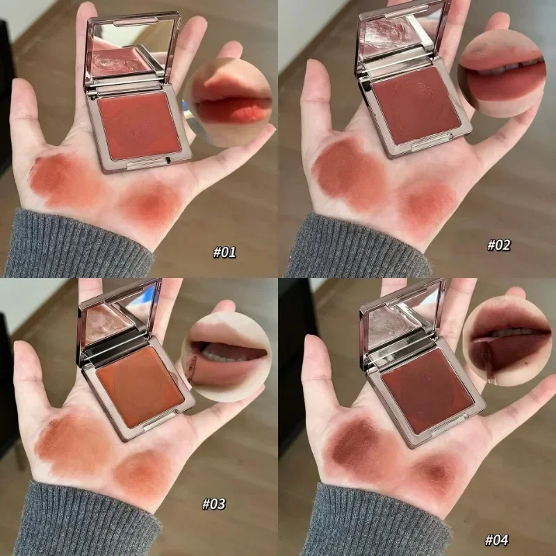 New Tender Rose Cream Lips and Cheeks Dual-use Rouge Blush Brown Matte Multipurpose Red Cheek Face Lips Makeup