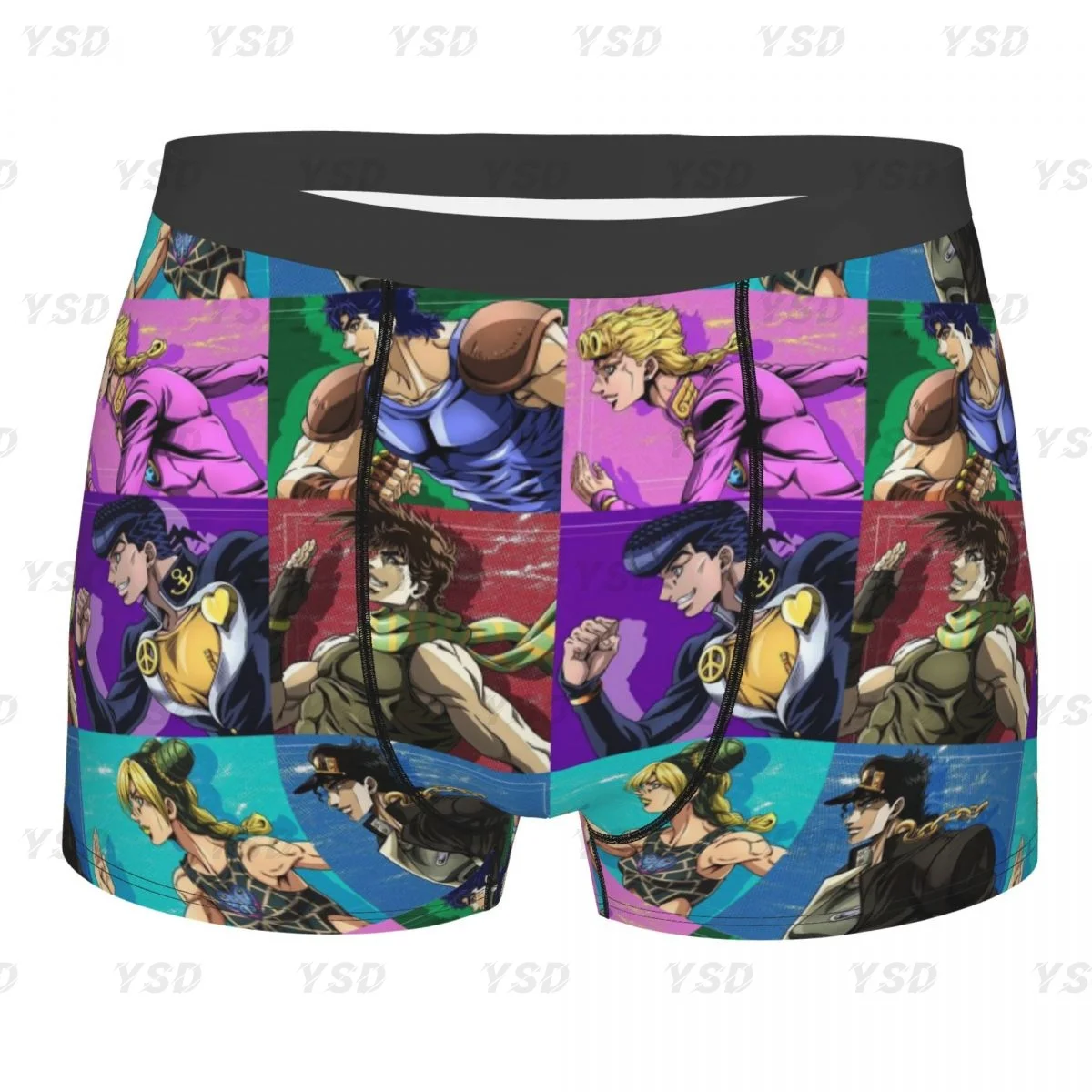 Jojo Bizarre Adventure Men\'s Boxer Briefs, Highly Breathable Underwear,High Quality 3D Print Shorts Birthday Gifts