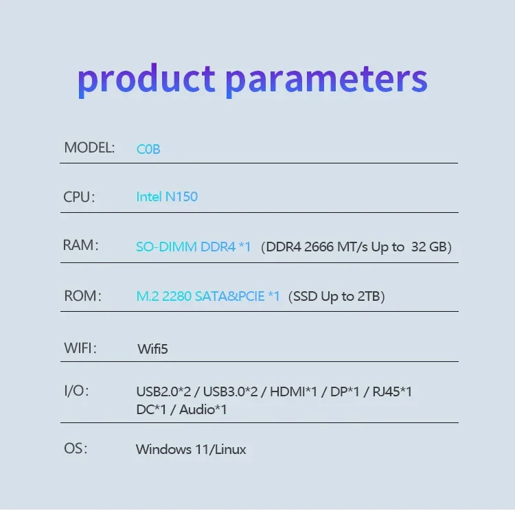 SZBOX جديد N150 كمبيوتر صغير C0B Intel Celeron Windows 11 كمبيوتر صغير DDR4 16GB 512GB WIFI5 BT4.2 VGA 4K كمبيوتر ألعاب منزلي #6