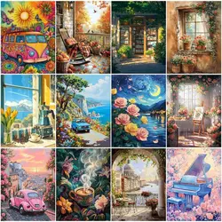 RUOPOTY-Painting By Number Adults New,Home decor items,Art Supplies,Pictures By Numbers,Drawing On Canvas,Diy Crafts,Paint Kits