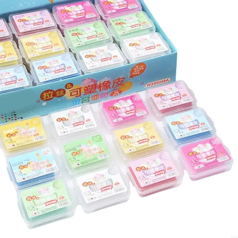 36 PCS ONTÉRÉSIR DES ENCIRESSEURS Dessinage Erasers Artiste Erasers Putty Eraser pour l'esquisse