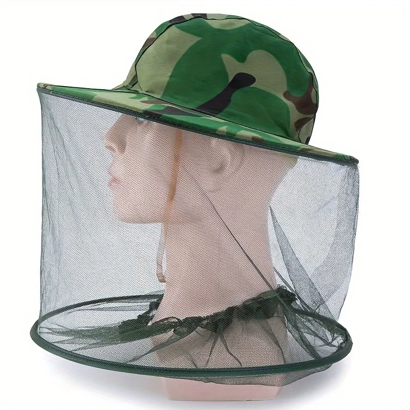 Bee-Safe Breathable Mesh Face Protector Cap | Insect & UV Sun Defense Hat for Outdoor Activities