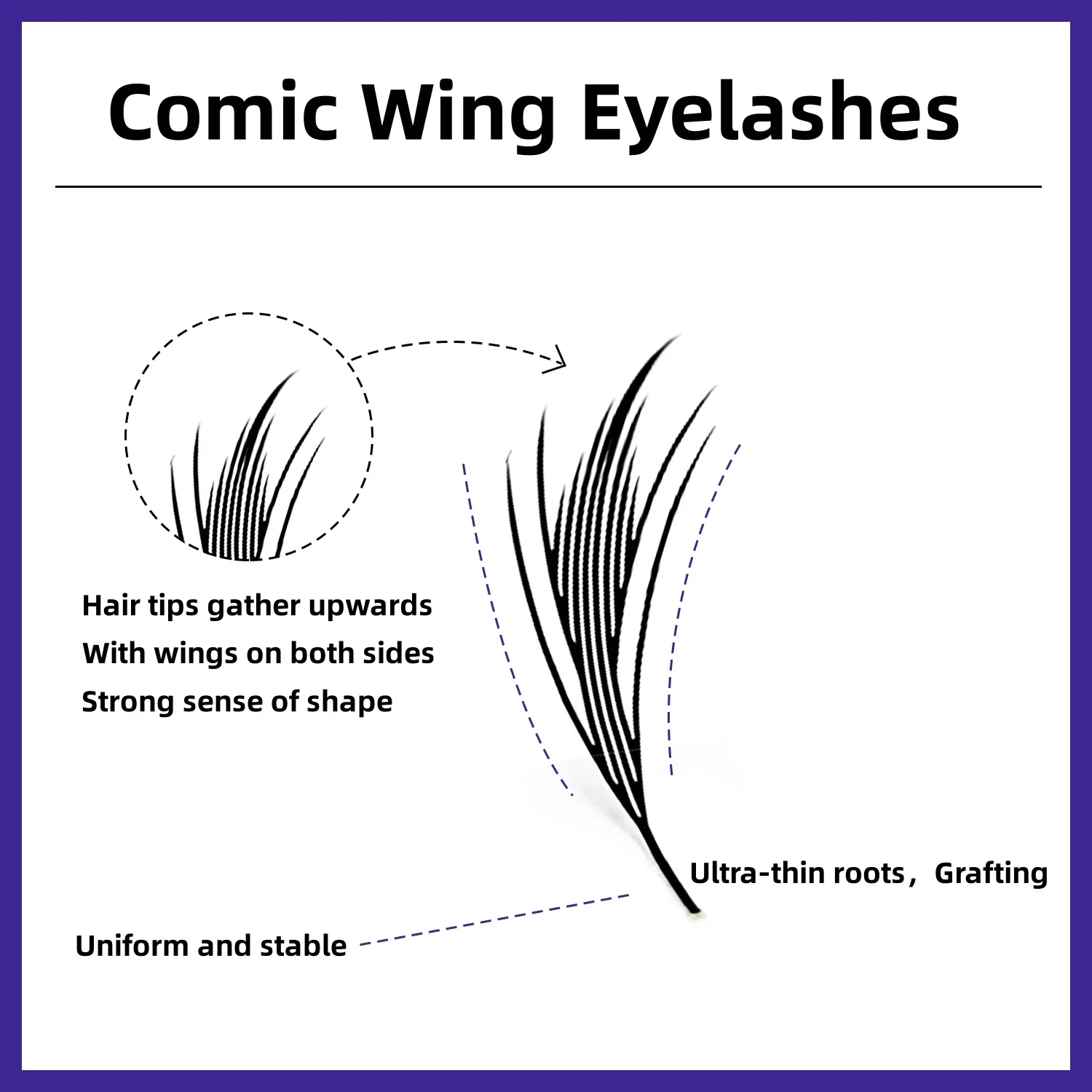อะนิเมะ Spire Eyelash EXTENSION แคชเมียร์ธรรมชาติมังงะขนตาปลอม Super Soft Feather Shape การ์ตูน Lashes