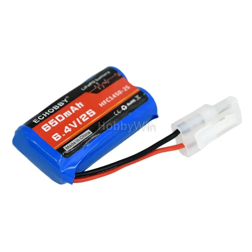 6.4V 2S 650mAh LiFe Battery KET-2P male plug for RC Car Truck Buggy Racing Speed Boat