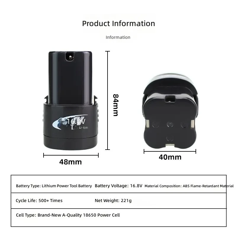16.8 V 2000 MAh Replacement Battery Pack for Cordless Drill Pruning Shears Pole Pruner Garden Power Tools