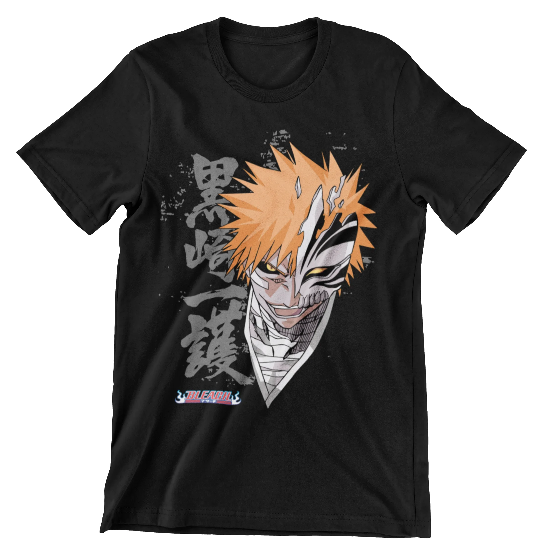 Camiseta de Anime Art Kurosaki Ichigo BLEACH, 100% Algodón, Diseño Gráfico, para Hombre, Mujer y Niños, Ropa Urbana de Verano