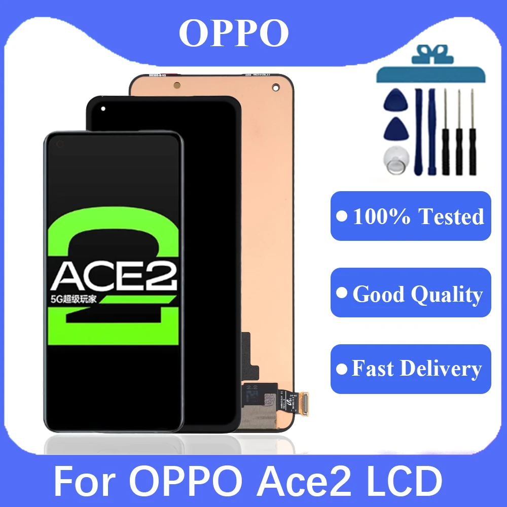 

Original AMOLED For Oppo Ace2 lcd Display Touch Screen Digitizer Assembly For Ace2 PDHM00 LCD Display replacement