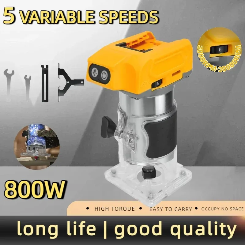 

Fit Dewalt Brushless Electric Trimmer Cordless Woodworking Trimming Machine Wood Router Milling Engraving Slotting Machine