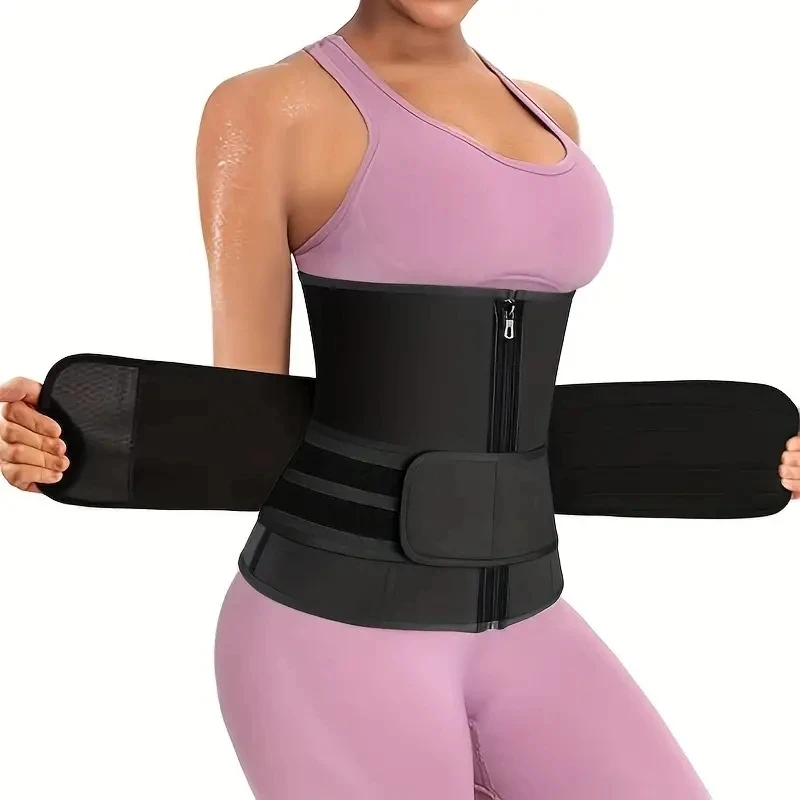 Women Waist Trainer Corset Belt Trimmer Sweat Belt Waist Slimming Weight Loss Shapewear Adjustable Belt