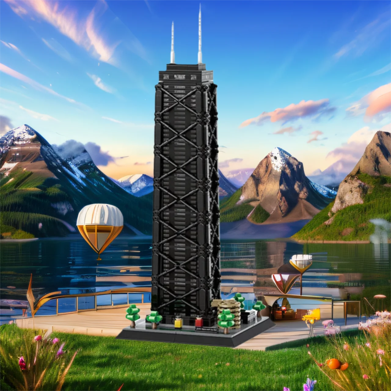 

Всемирно известная коммерческая архитектура Соединенные Штаты Чикаго Джон Хэнкок Центр Строительный блок Креативная модель Кирпичная игрушка для подарка