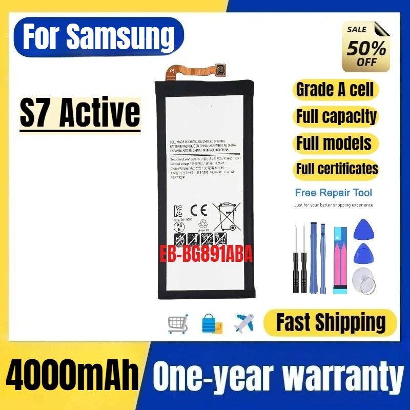 EB-BG891ABA for Samsung S7 Active Mobile Phone Battery High Quality High Capacity  Replacement Bateria Grade A Cell with Tools
