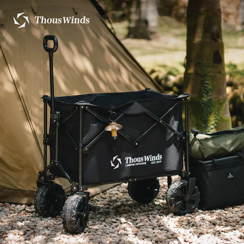 

Thous Winds 190L Large Capacity Outdoor Wagon, Folding Carry Cart One-touch Convergence, 150KG Load Capacity, Camping Supplies