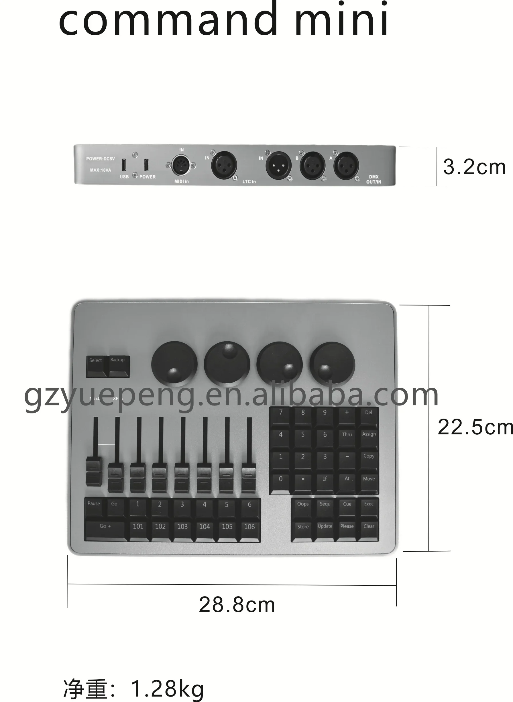New  PC Fader Wing Pro Stage Lighting Equipment Mini Command Wing Controller DJ