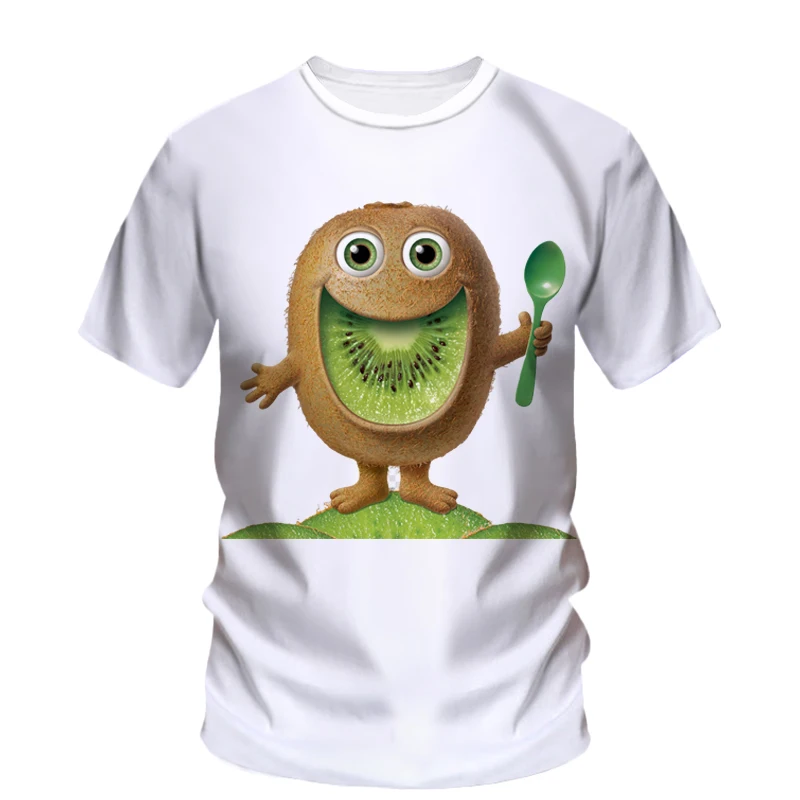 

Летняя модная забавная мультяшная графическая футболка с фруктами и овощами для мужчин унисекс трендовая Повседневная Уличная футболка с коротким рукавом с принтом