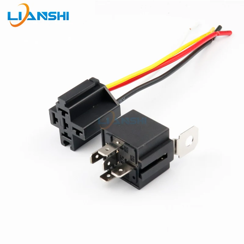 Small Size 40A Automotive Relay Iron Back Waterproof Car Relay 12V 24V Universal For Headlight Horn Air Conditioner Modification
