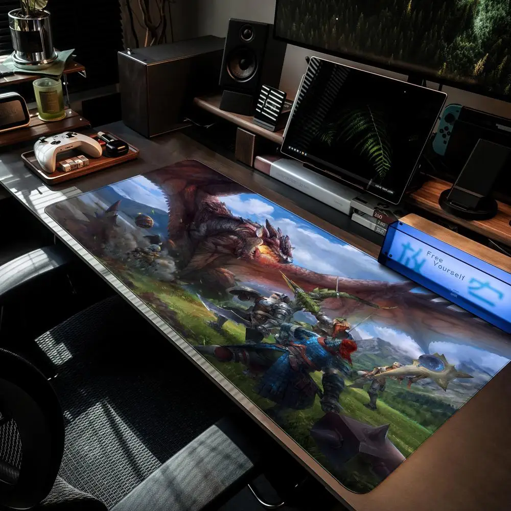 Monster H-Hunter Mouse Pad XXL Mouse Pad Desk Pad Decor Mat, Large Gaming Mouse Pad for Desk Computer Keyboard Laptop